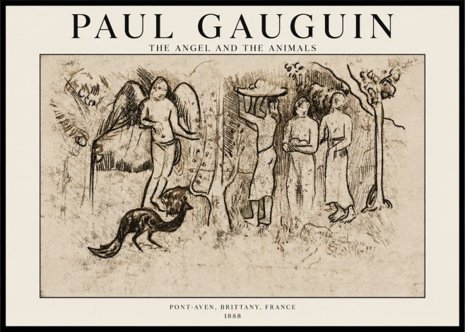 Paul Gauguin The Angel and the Animals No1 - Póster