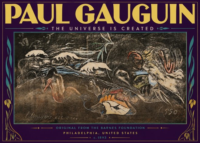 Paul Gauguin The Universe Is Created II No6 - Póster