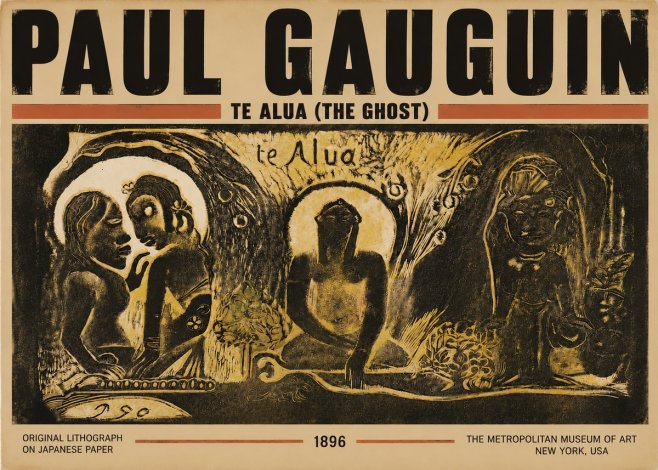 Paul Gauguin Te Alua (the Ghost) No4 - Póster