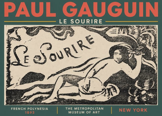 Paul Gauguin Le Sourire No4 - Póster