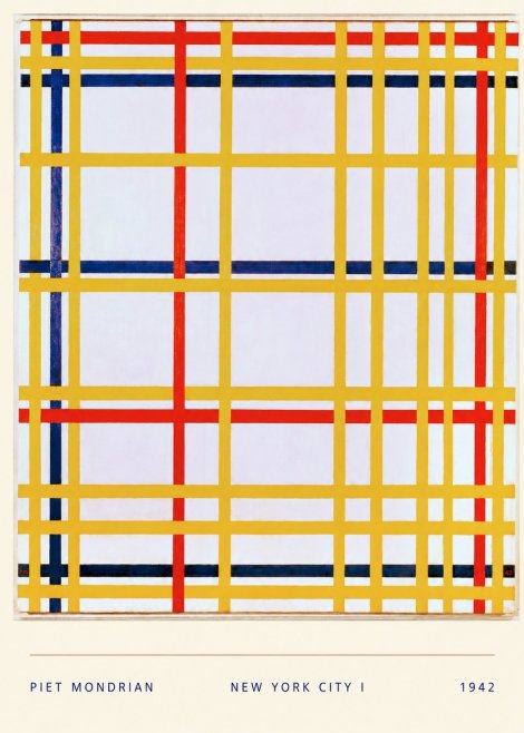 Piet Mondrian New York City I No5 - Póster