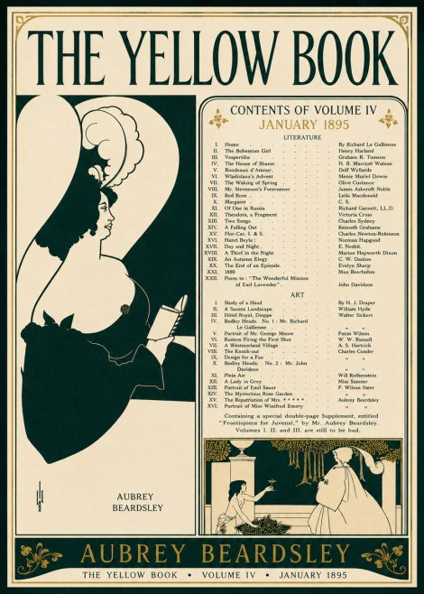 Aubrey Beardsley The Yellow Book II No4 - Póster