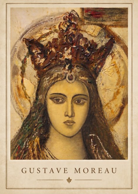 Gustave Moreau Head of a Woman with a Tiara No2 - Póster