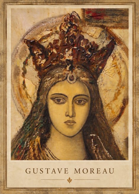 Gustave Moreau Head of a Woman with a Tiara No5 - Póster