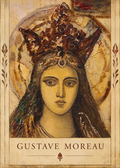 Gustave Moreau Head of a Woman with a Tiara No6 - Póster