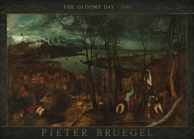 Pieter Bruegel The Gloomy Day No3 - Póster