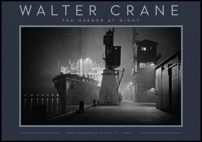 Walter Crane The Harbor at Night No3 - Póster