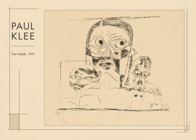 Paul Klee Drei Köpfe No1 - Póster