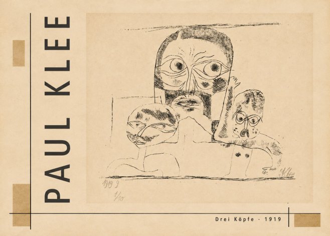 Paul Klee Drei Köpfe No4 - Póster