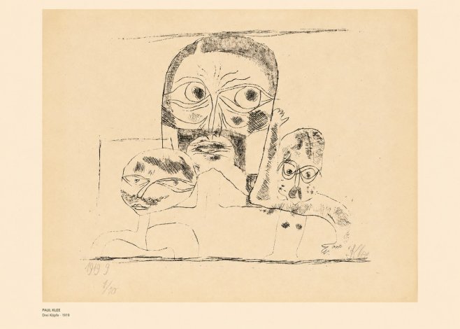 Paul Klee Drei Köpfe No6 - Póster