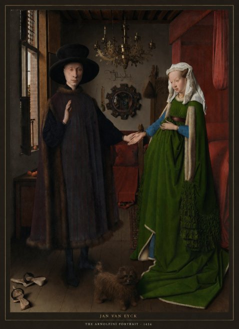 Jan van Eyck The Arnolfini Portrait I No6 - Póster
