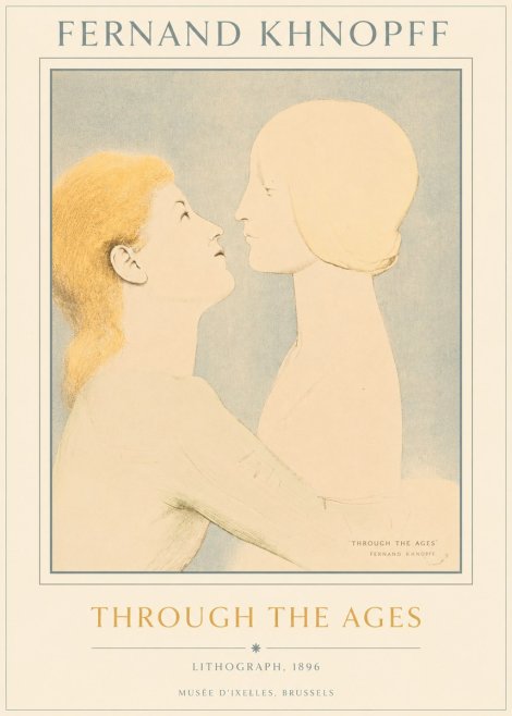Fernand Khnopff Through the Ages No5 - Póster