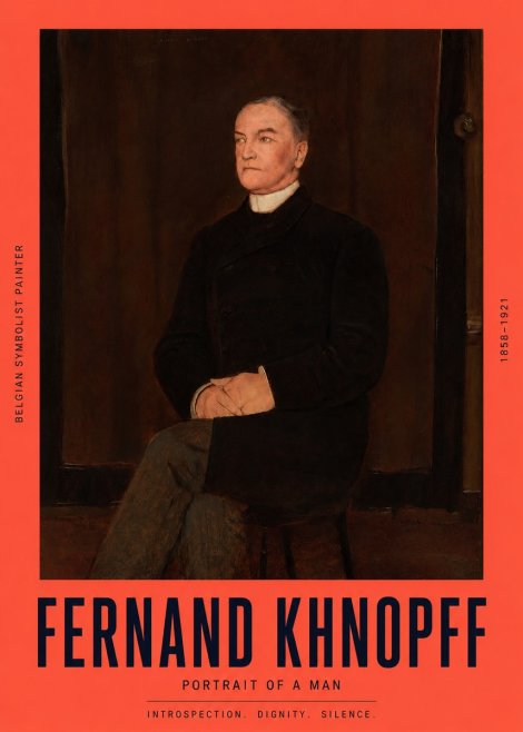 Fernand Khnopff Portrait of a Man No2 - Póster