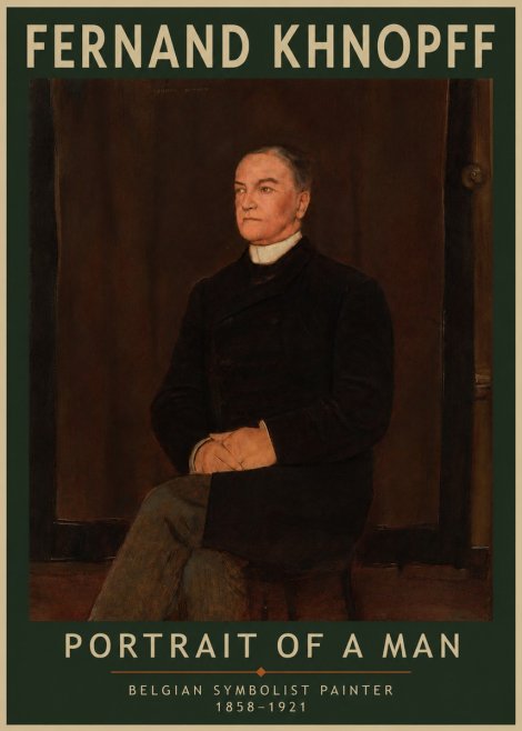Fernand Khnopff Portrait of a Man No3 - Póster