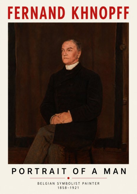 Fernand Khnopff Portrait of a Man No5 - Póster