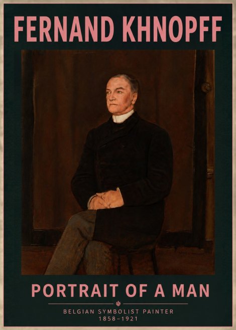 Fernand Khnopff Portrait of a Man No6 - Póster