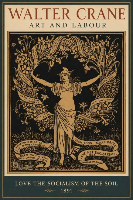 Walter Crane Art and Labour No2 - Póster