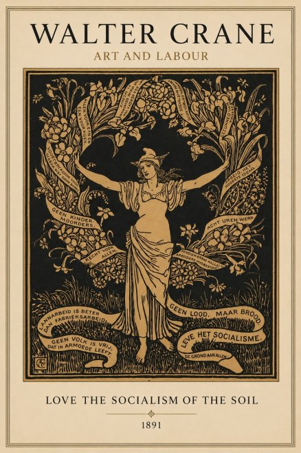 Walter Crane Art and Labour No3 - Póster