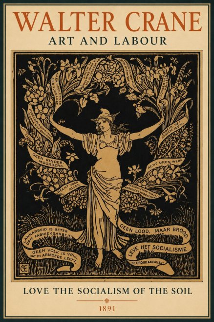 Walter Crane Art and Labour No4 - Póster