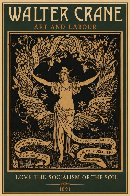Walter Crane Art and Labour No5 - Póster