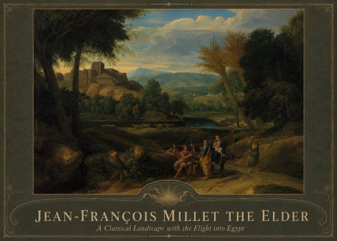 Jean-François Millet A Classical Landscape with the Flight into Egypt No4 - Póster