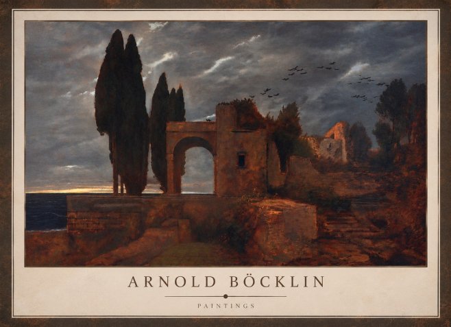 Arnold Böcklin Villa by the Sea I No4 - Póster