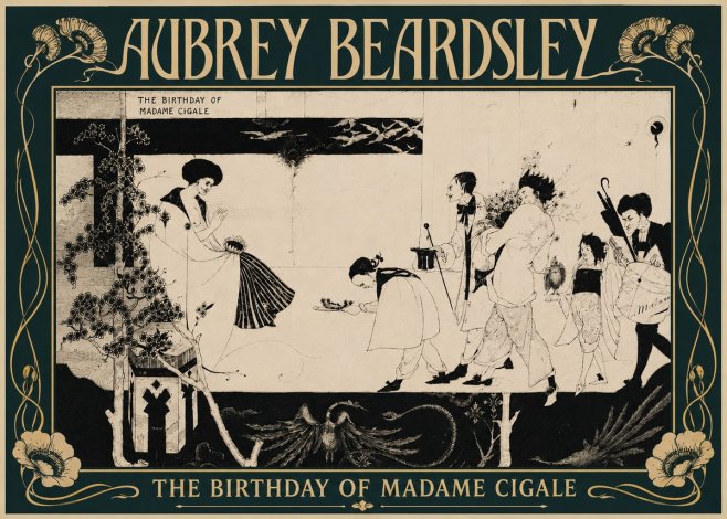 Aubrey Beardsley The Birthday of Madame Cigale No4 - Póster
