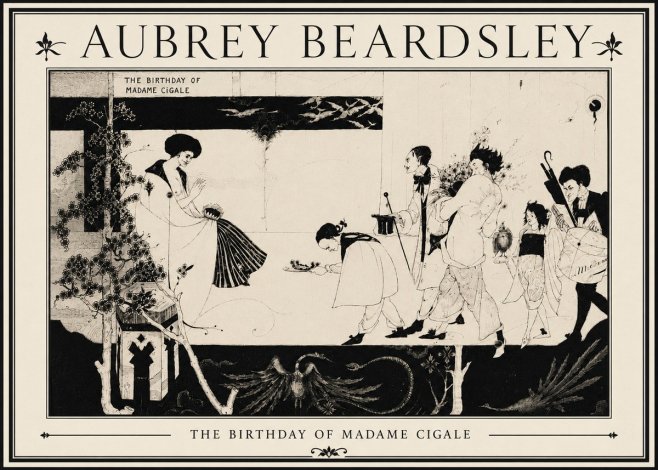 Aubrey Beardsley The Birthday of Madame Cigale No5 - Póster