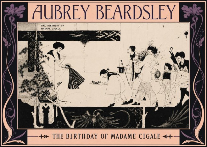Aubrey Beardsley The Birthday of Madame Cigale No6 - Póster