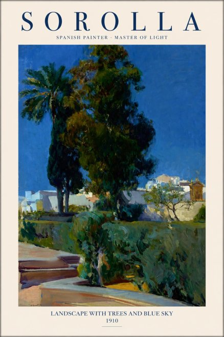 Sorolla Landscape with Trees and Blue Sky No1 - Póster