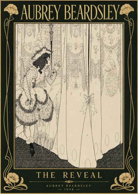 Aubrey Beardsley The Reveal No6 - Póster
