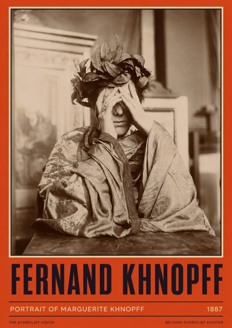 Fernand Khnopff Portrait of Marguerite Khnopff No2 - Póster