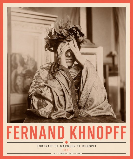 Fernand Khnopff Portrait of Marguerite Khnopff No6 - Póster