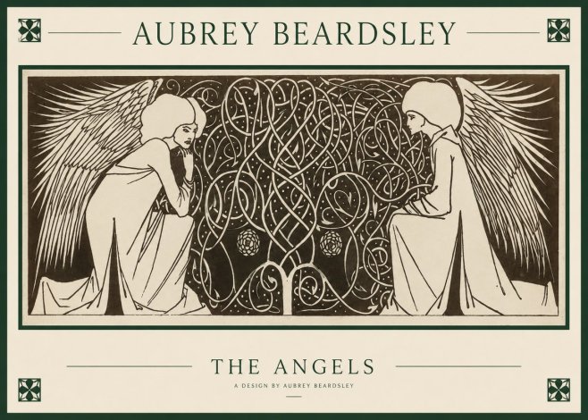 Aubrey Beardsley Two Angels No6 - Póster