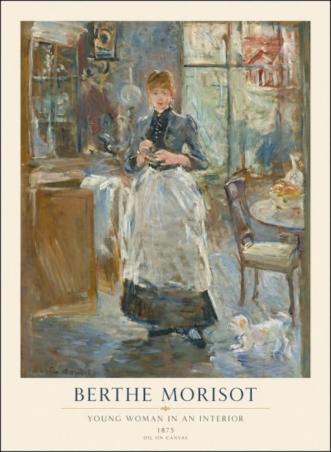 Berthe Morisot Young Woman in an Interior No1 - Póster