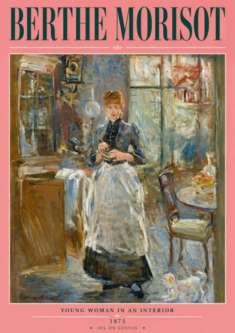 Berthe Morisot Young Woman in an Interior No6 - Póster