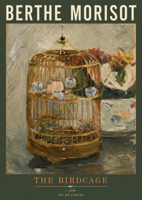 Berthe Morisot The Birdcage I No4 - Póster