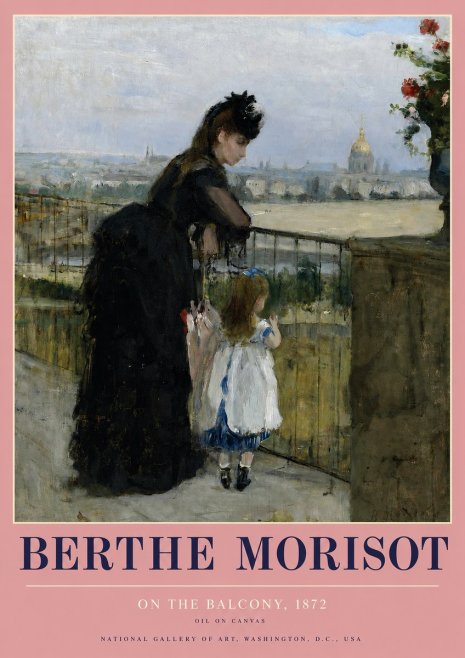 Berthe Morisot On the Balcony, 1872 No2 - Póster