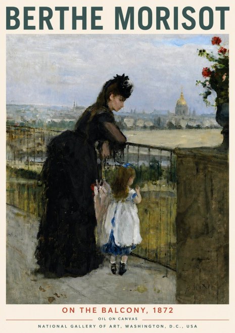 Berthe Morisot On the Balcony, 1872 No4 - Póster