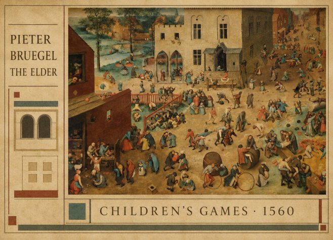Pieter Bruegel Children's Games I No4 - Póster