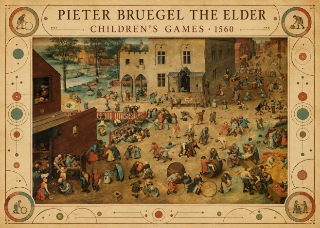 Pieter Bruegel Children's Games I No5 - Póster