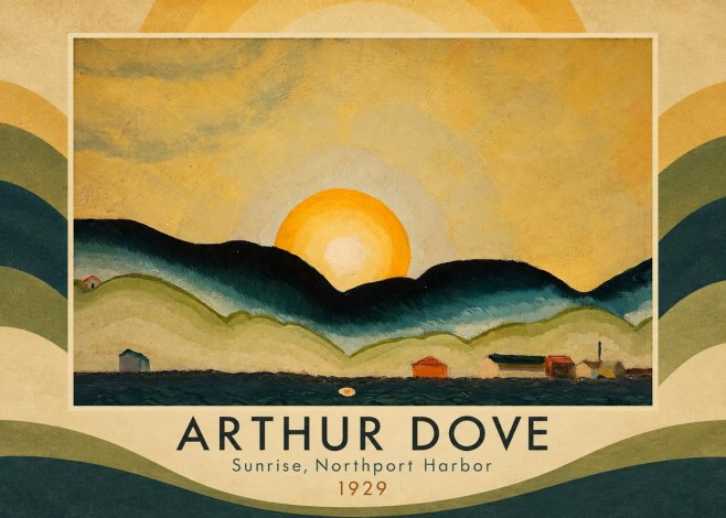 Arthur Dove Sunrise, Northport Harbor No1 - Póster