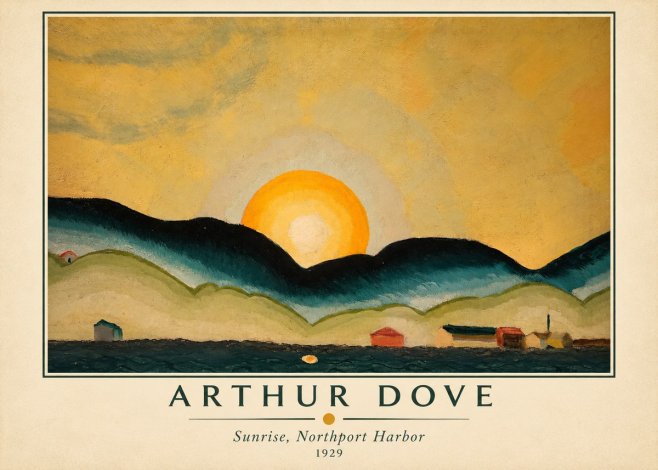 Arthur Dove Sunrise, Northport Harbor No3 - Póster