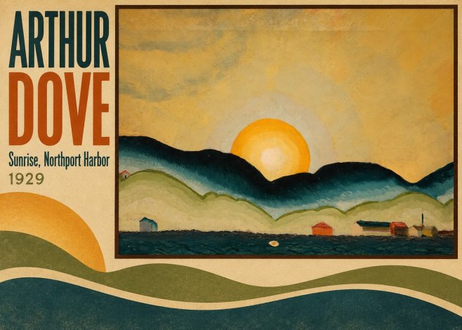 Arthur Dove Sunrise, Northport Harbor No4 - Póster