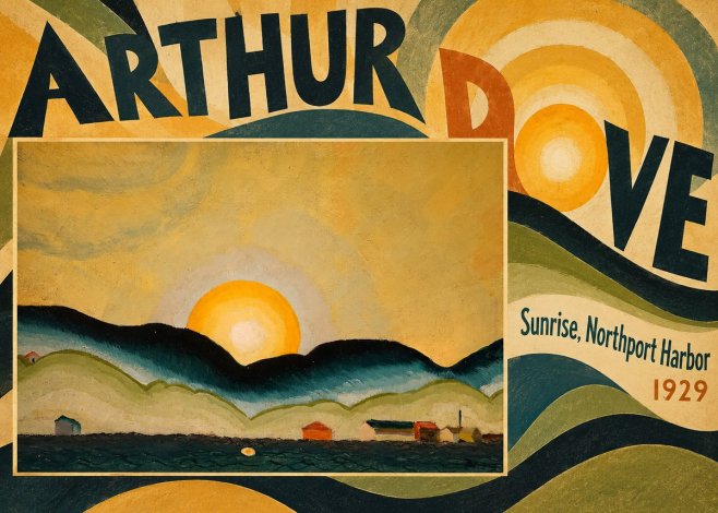 Arthur Dove Sunrise, Northport Harbor No5 - Póster