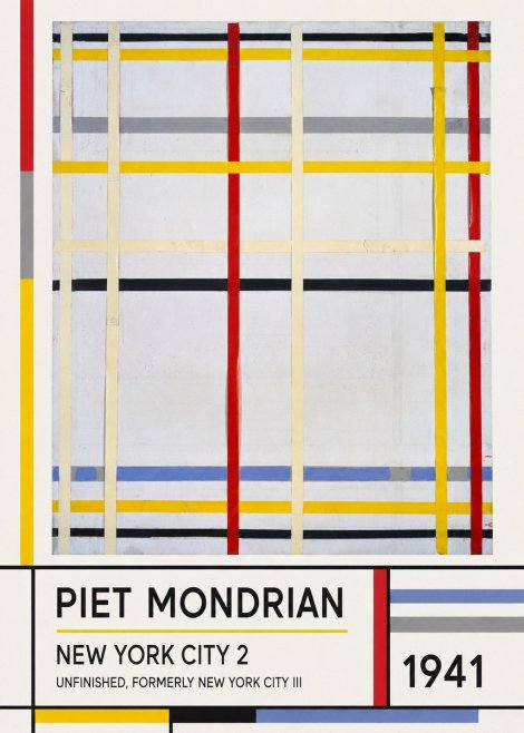 Piet Mondrian New York City 2 No1 - Póster