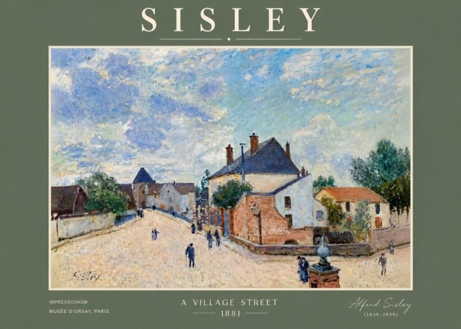 Sisley A Village Street No5 - Póster