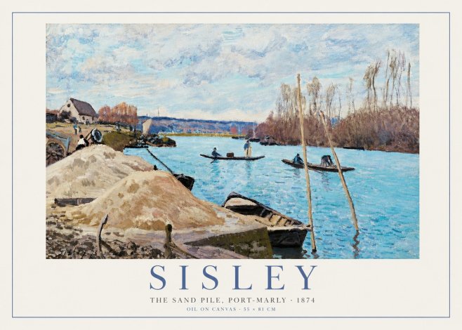 Sisley The Sand Pile, Port-marly No4 - Póster
