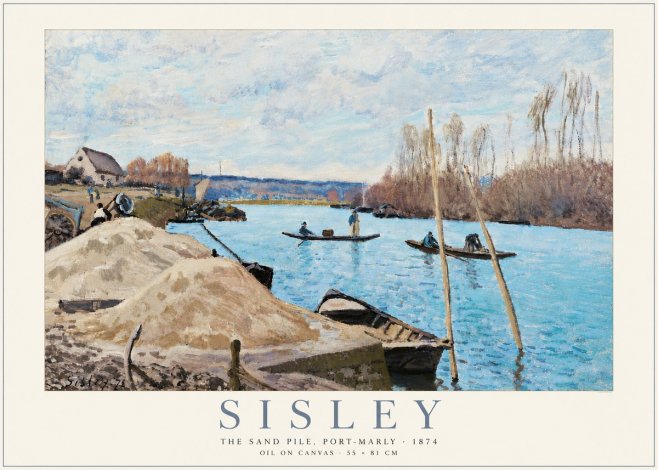 Sisley The Sand Pile, Port-marly No6 - Póster