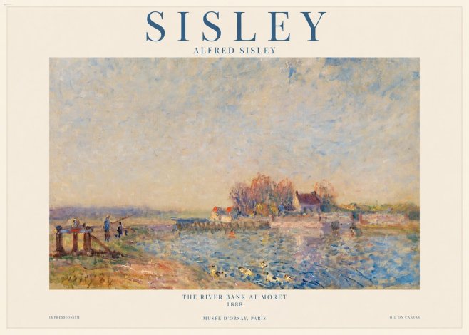 Sisley The River Bank at Moret No1 - Póster